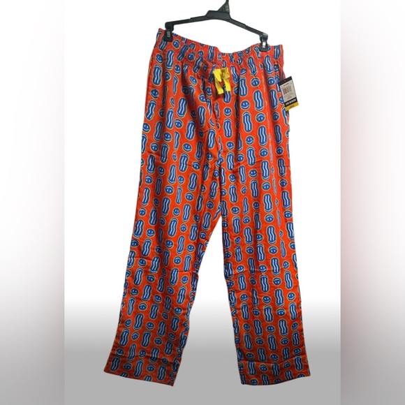 Joe Boxer Men's Smiley Face Red and Blue Patterned Pajama Pants NWT - Picture 1 of 2